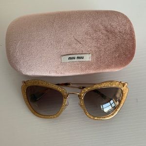 Miu miu honey glitter noir sunglasses